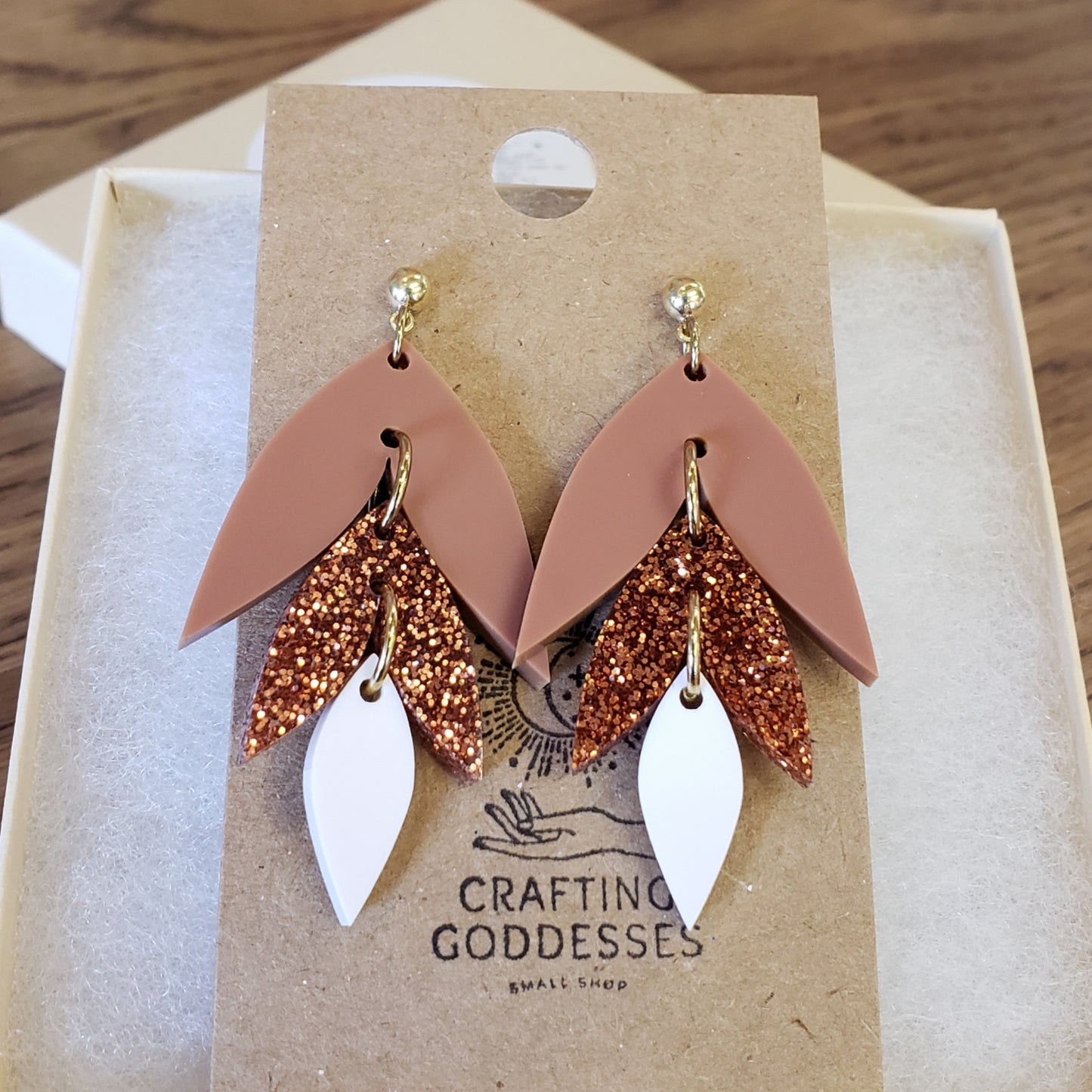 Acrylic Earrings - Alexandra - Hypoallergenic Posts