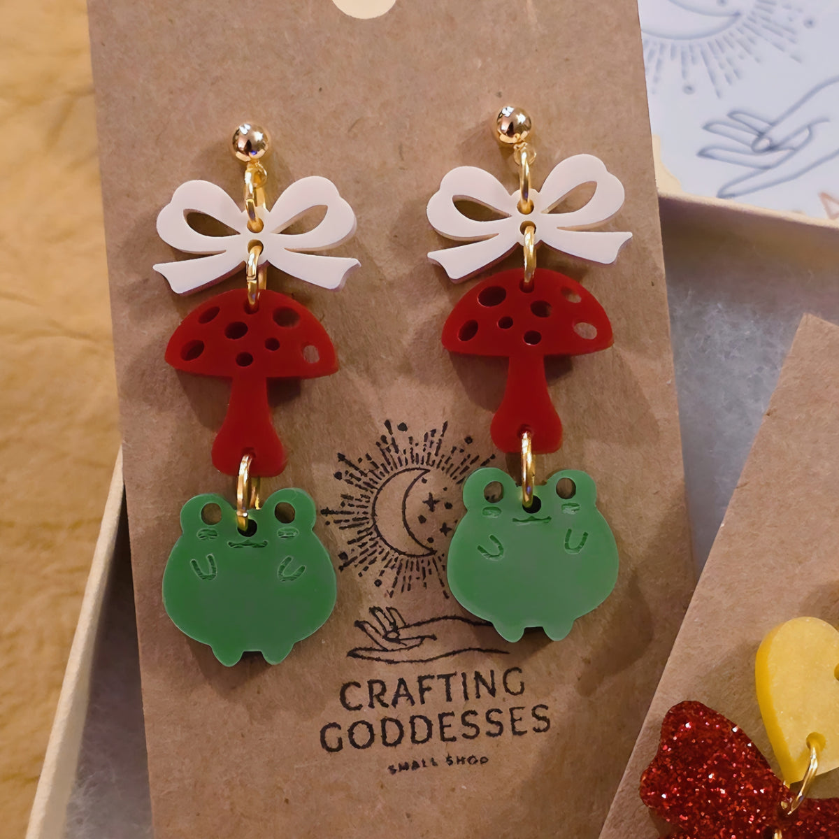 *Acrylic Earrings - *Fall 'Autumn Woodland' - Hypoallergenic Posts