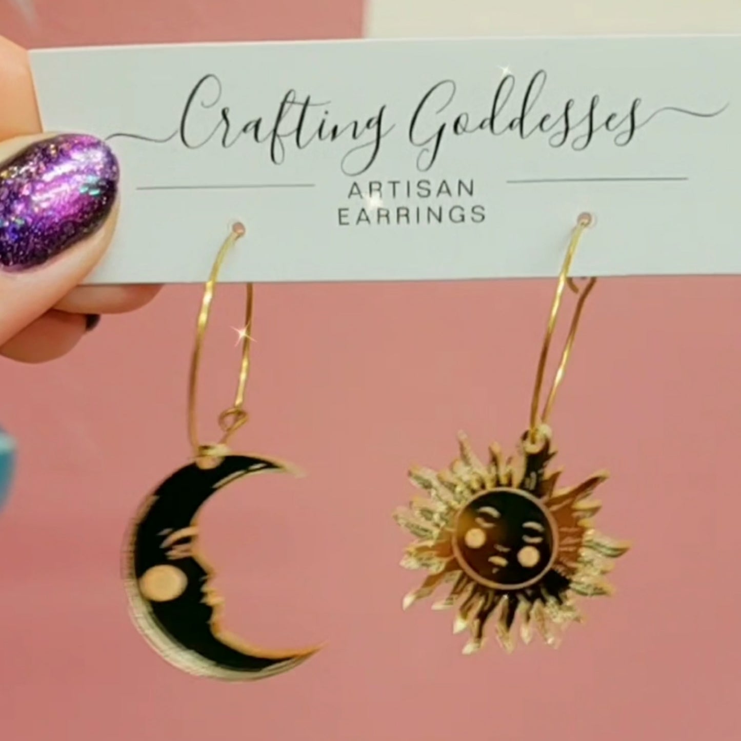 Acrylic Earrings - A Desert Collection 'Celestial' Hypoallergenic Hoops