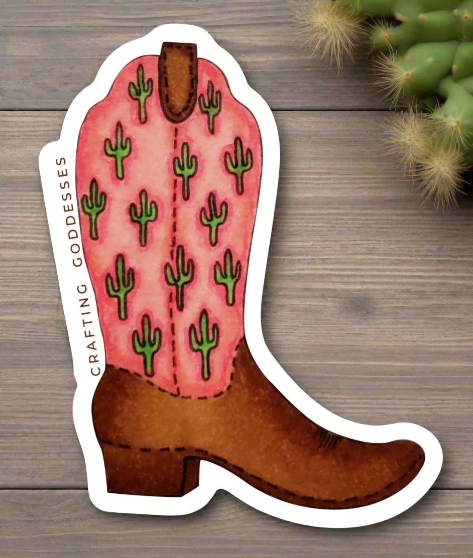 Sticker Exclusive - Cowgirl Boot Original Art