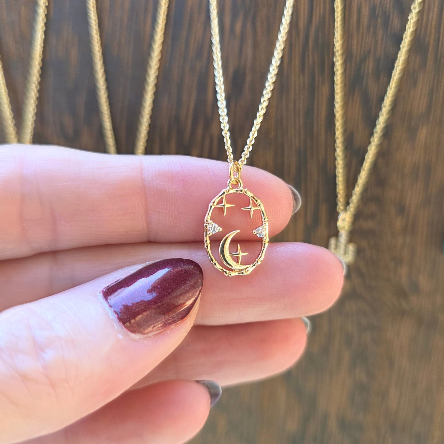 Gold Collection - 14K Gold Plated Midnight Moon Necklace