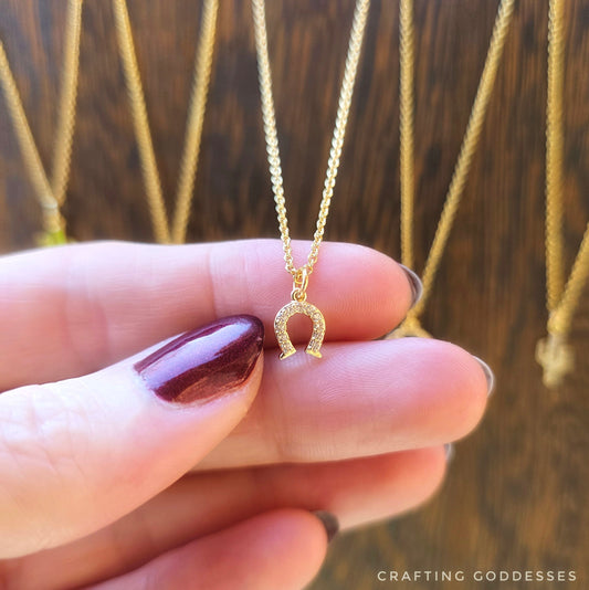 Gold Collection - 14K Gold Plated Mini Horseshoe Necklace