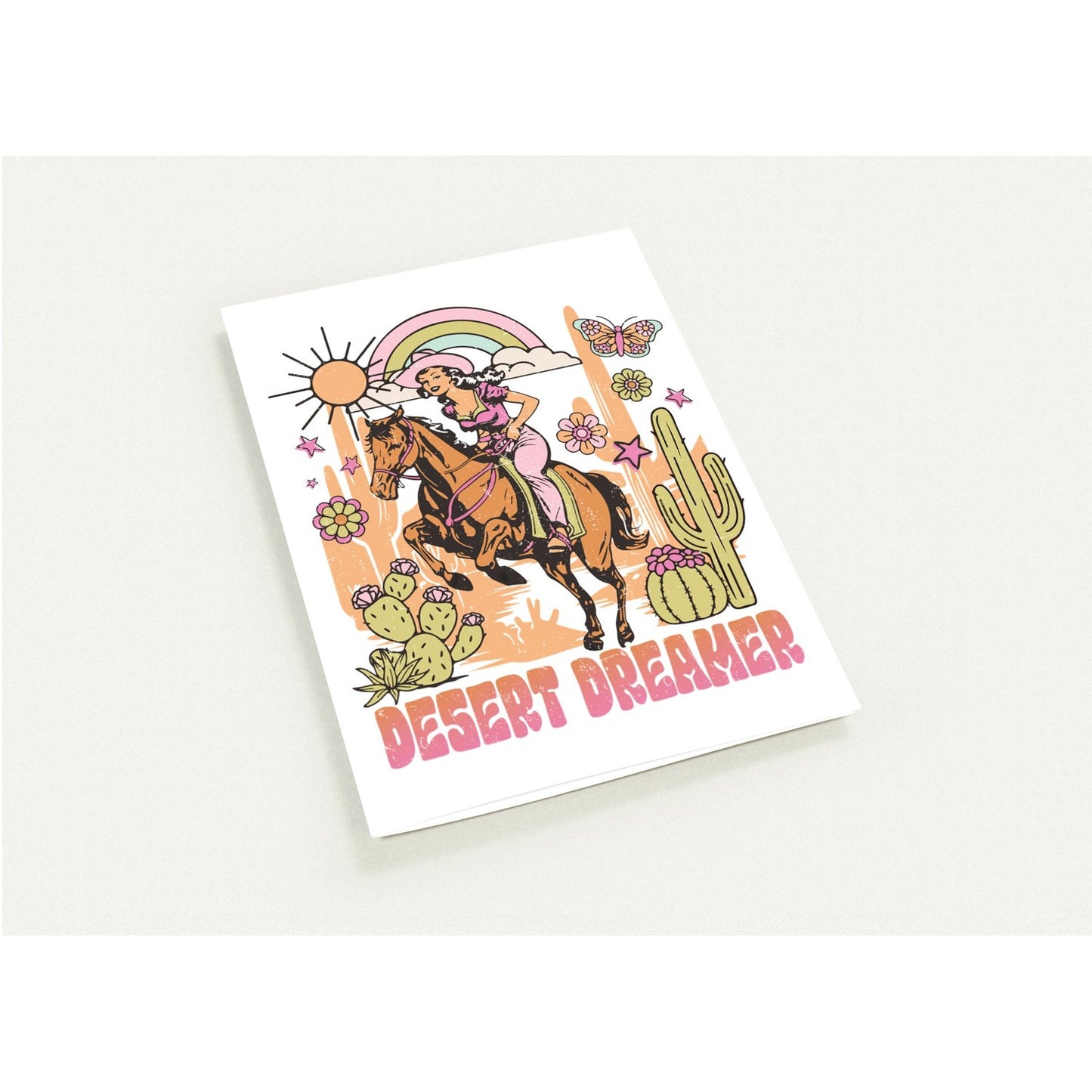 Greeting Card - Cowgirl Desert Dreamer - Blank Inside