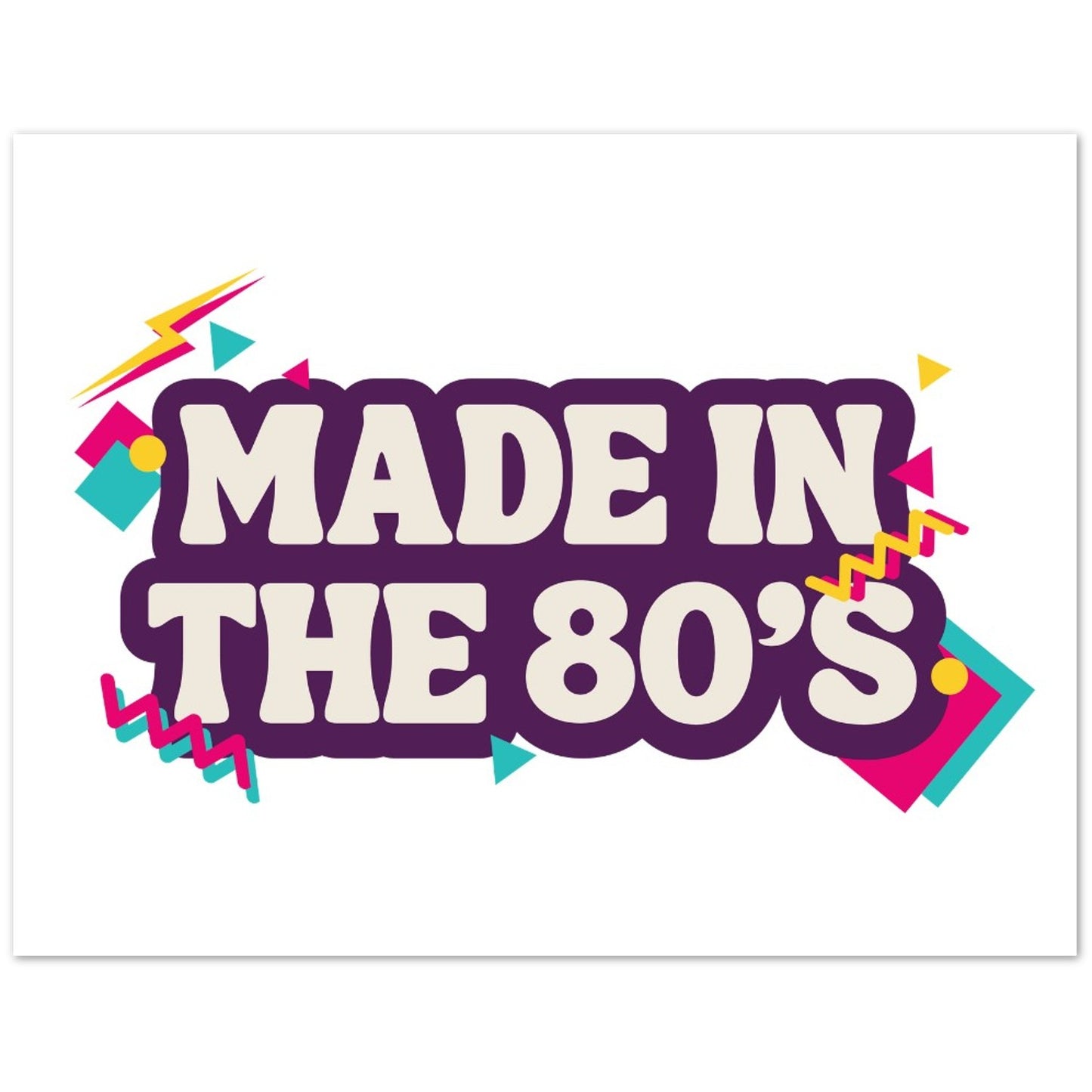 Greeting Card - Birthday Made in the 80's - Blank Inside