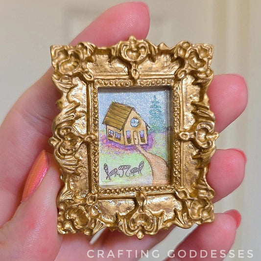 *ONE-OF-A-KIND Original Mini Watercolor Artwork - Magnet - Cabin Getaway