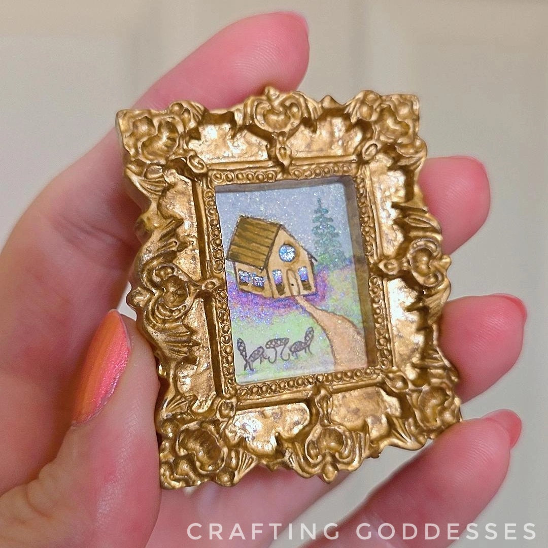 *ONE-OF-A-KIND Original Mini Watercolor Artwork - Magnet - Cabin Getaway