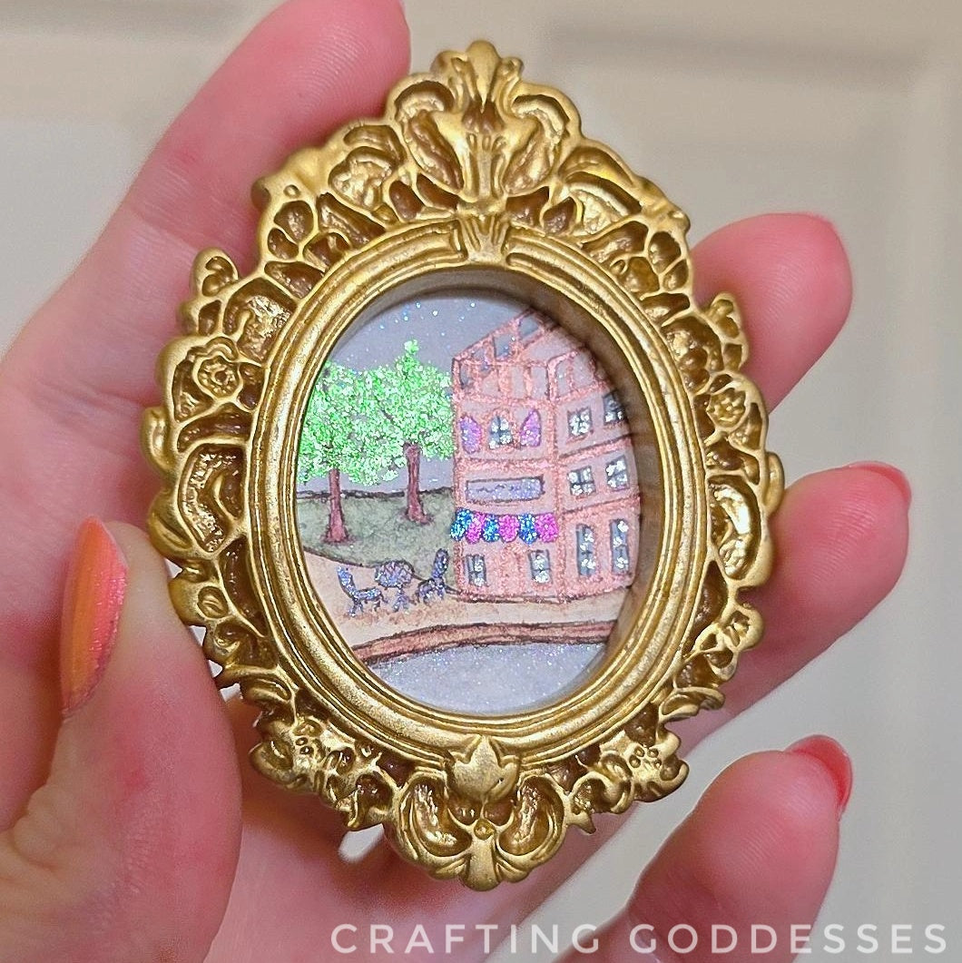 *ONE-OF-A-KIND Original Mini Watercolor Artwork - Magnet - Small Town