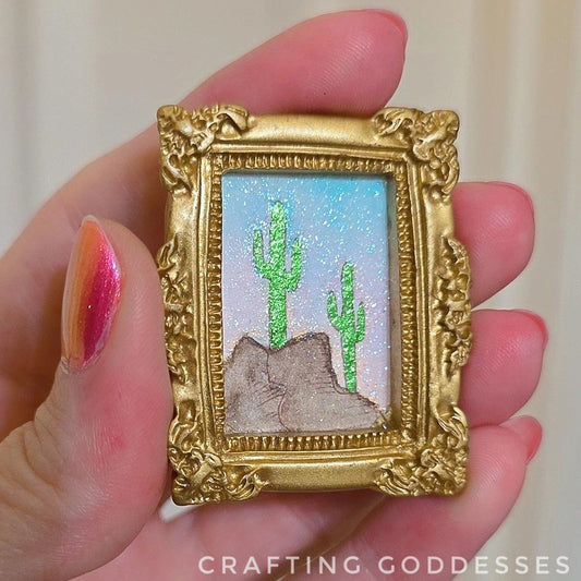 *ONE-OF-A-KIND Original Mini Watercolor Artwork - Magnet - AZ Sunset