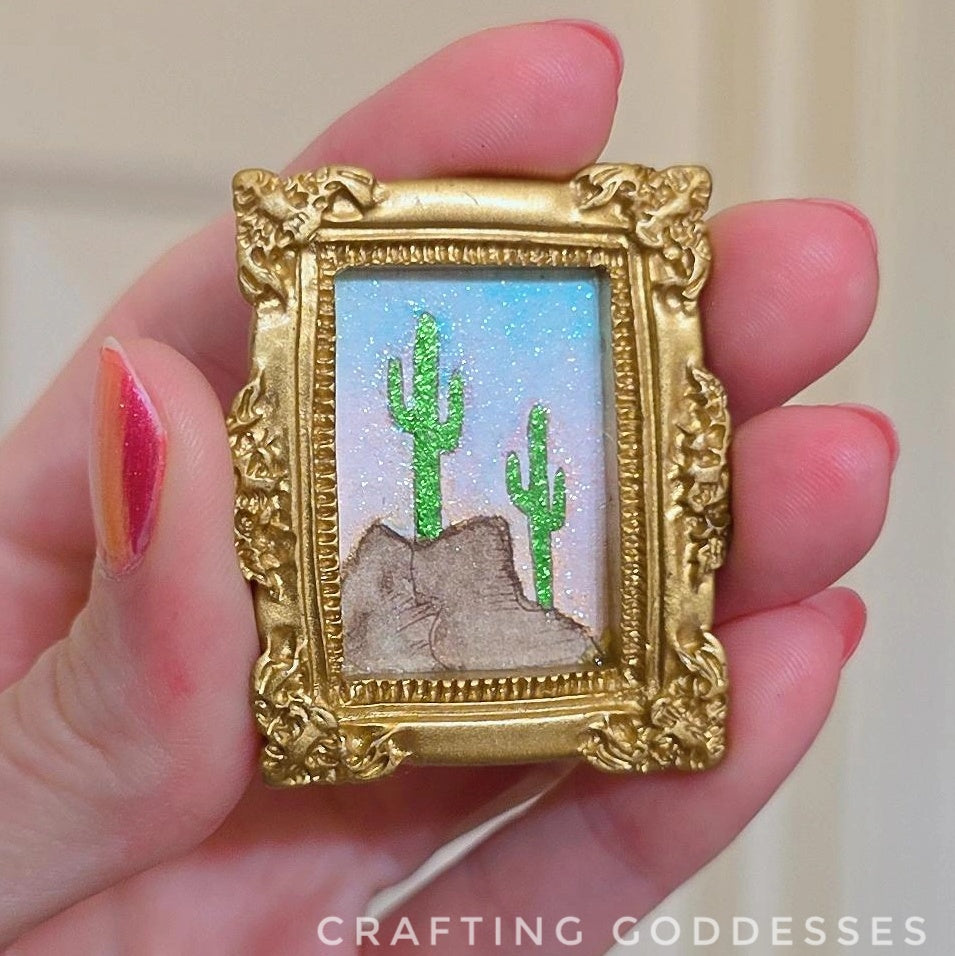 *ONE-OF-A-KIND Original Mini Watercolor Artwork - Magnet - AZ Sunset