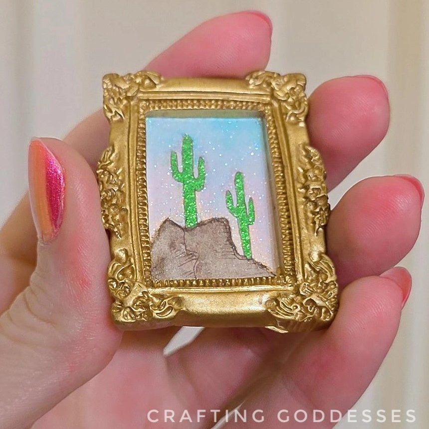 *ONE-OF-A-KIND Original Mini Watercolor Artwork - Magnet - AZ Sunset