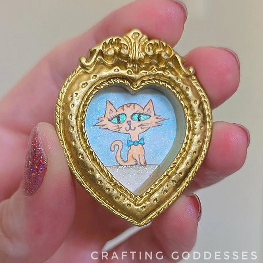 *ONE-OF-A-KIND Original Mini Watercolor Artwork - Magnet - Kitten Cutie
