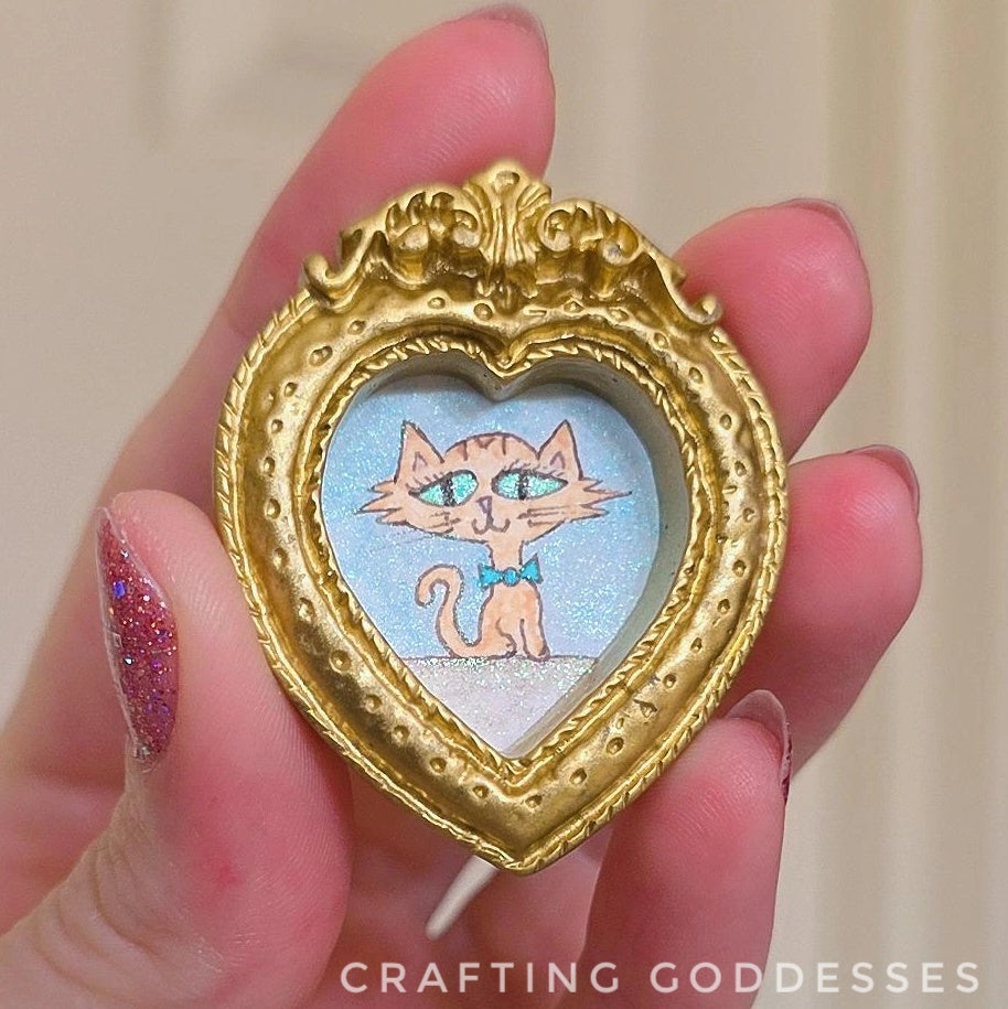 *ONE-OF-A-KIND Original Mini Watercolor Artwork - Magnet - Kitten Cutie