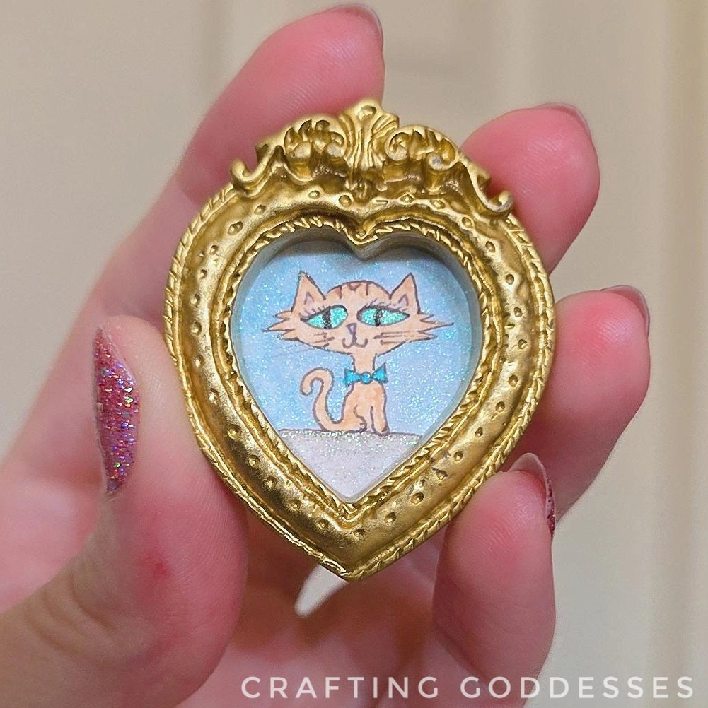 *ONE-OF-A-KIND Original Mini Watercolor Artwork - Magnet - Kitten Cutie