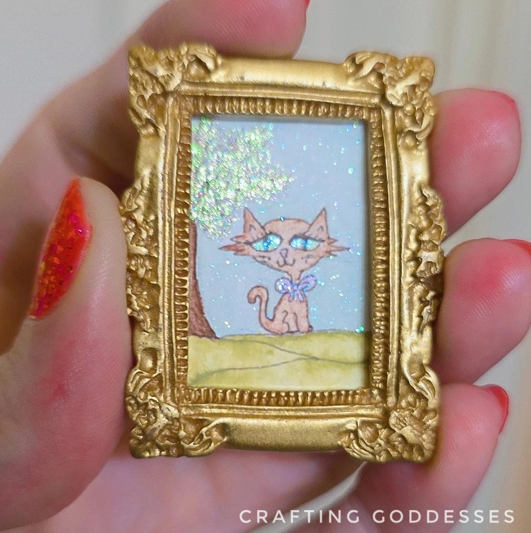 *ONE-OF-A-KIND Original Mini Watercolor Artwork - Magnet - Miss Priss
