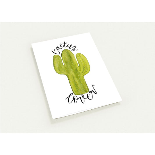 Greeting Card Exclusive - Cactus Lover Original Watercolor - Blank Inside