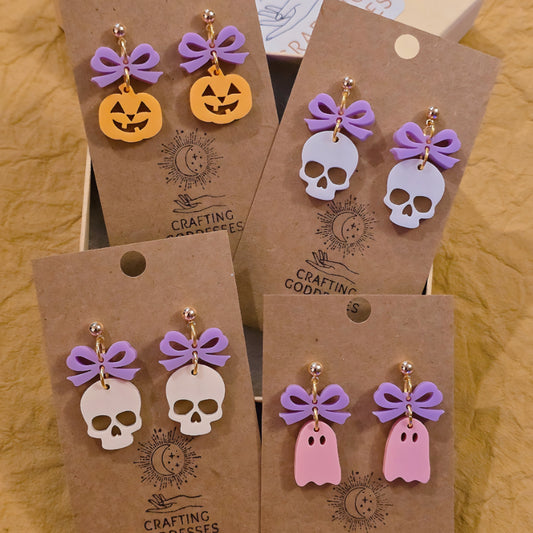 *Acrylic Earrings - *Fall/Halloween 'Autumn Cuties Collection' - Hypoallergenic Posts