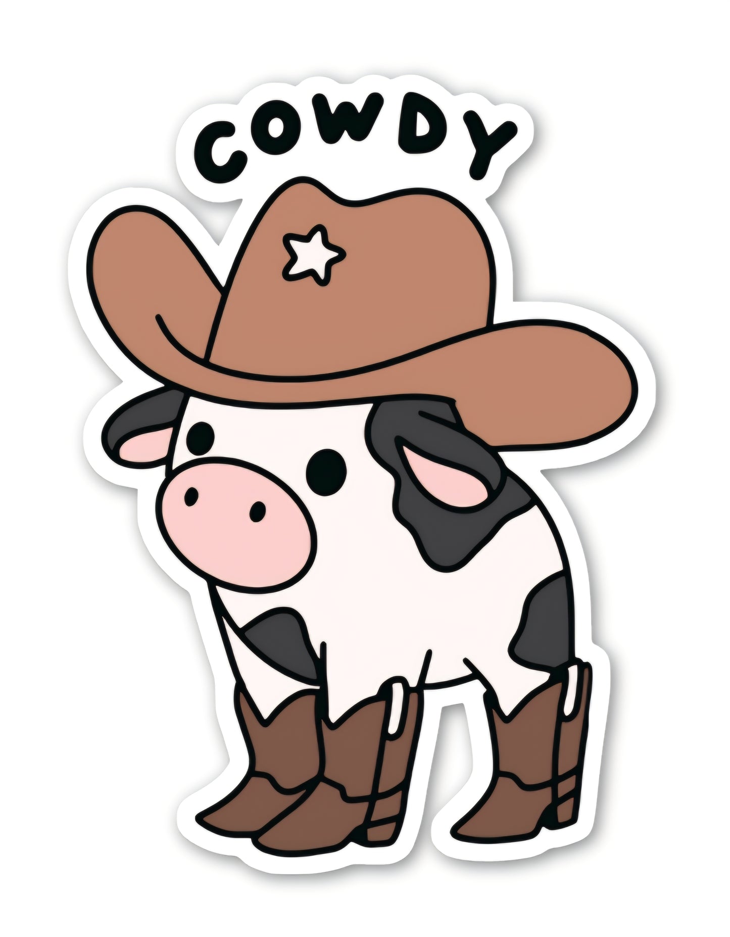 Sticker - Cowdy Cowboy Cow