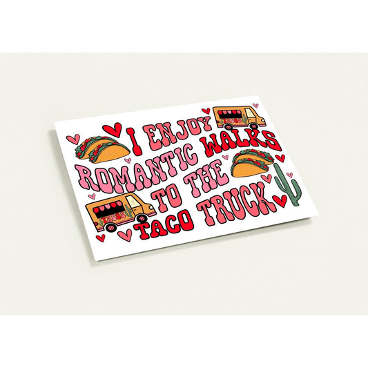 Greeting Card - Love Humor Taco Truck Romantic - Blank Inside