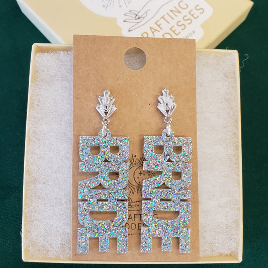 Acrylic Earrings - Bridal Collection 'The Bride' - Hypoallergenic Posts