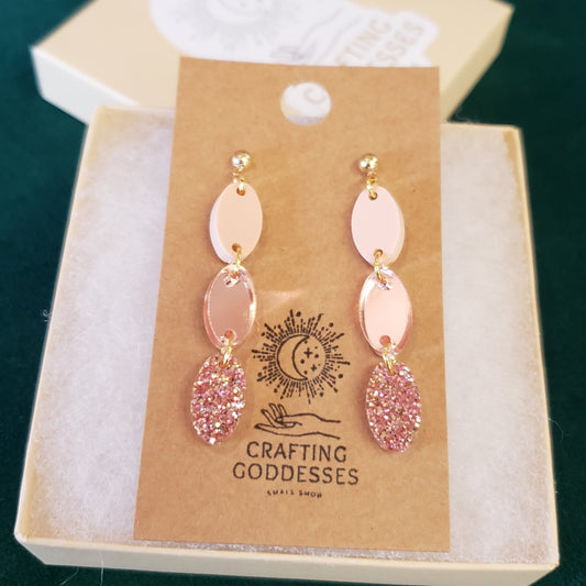 Acrylic Earrings - Bridal Collection 'Emma' - Hypoallergenic Posts